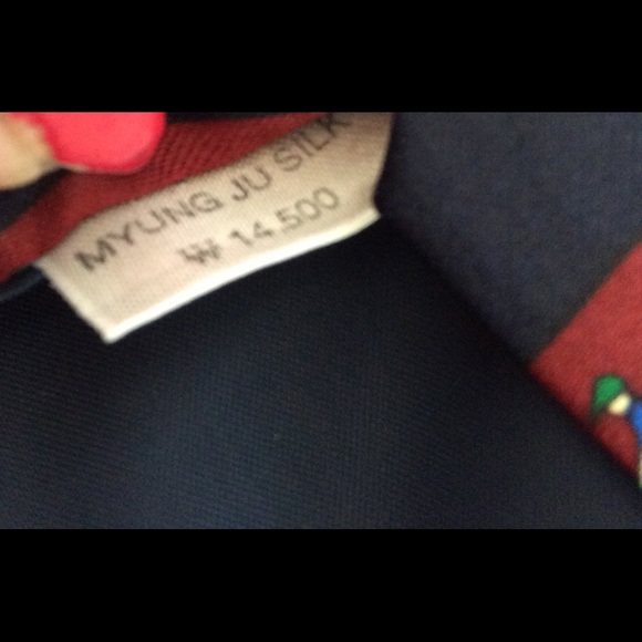 VINTAGE RENE CHAGAL SILK RED STRIPED GOLFERS TIE - Picture 7 of 8